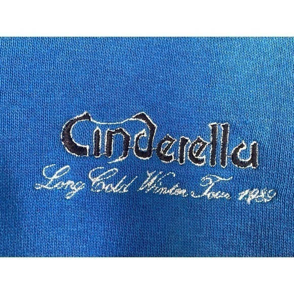 Cinderella Long Cold Winter 1989 Vintage Pullover Sweatshirt Medium Retro‎ Band - Picture 2 of 14